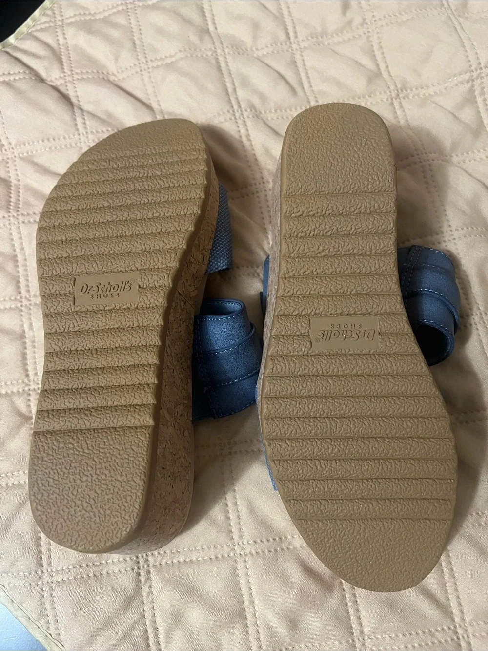 Dr. Scholl's Blue Cali Vibe Double-Strap Slide Wedges